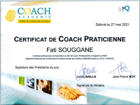 Certificat de coach praticienne de Fati Souggane